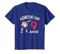 Adesso Ho 9 Anni 9° Compleanno Maglietta, Bambini, Blu Reale, 3 Anni