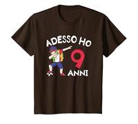 Adesso Ho 9 Anni 9° Compleanno Maglietta, Bambini, Marrone, 6 Anni