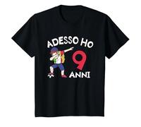 Adesso Ho 9 Anni 9° Compleanno Maglietta, Bambini, Nero, 10 Anni