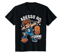 Adesso Ho 9 Anni Compleanno Ragazzo Basket Pallacanestro Maglietta