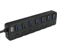 Adesso Hub USB 3.0 a 7 porte con interruttore di alimentazione individuale e adattatore di alimentazione
