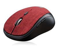 Adesso iMouse S80R 2.4Ghz Fabric Wireless Red Fabric Mini Optical Mouse, 5-Butto