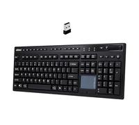 Adesso Tastiera wireless con touchpad 104 tasti Full Size USB Dongle ricevitore Multi OS Supporto funziona con sistema MacOs e tasti di scelta rapida multimediali Controllo del volume con rotella di