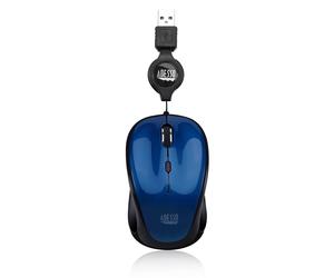 Adesso USB Retractable Mini Mouse Blue