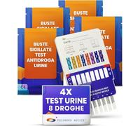 ADESTE 8 in 1 Test Antidroga Urine | Fentanil & THC | 5 Minuti | 4 Test