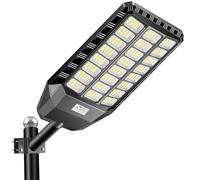 Adewalk 5000W Lampione Solare Led Esterno con Telecomando, IP66 Impermeabile Lampada Stradale Solare con Sensore di Movimento, 6500K Super Bright Lampioni da Giardino Esterno Solari per Garage Strada