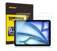 Adeway 2 Pezzi Pellicola Protettiva per iPad Air 11" (7ª 2025 M3 & 6ª 2024 M2), Vetro Temperato, Compatibile con Apple Pencil & Face ID, Facile da Installare, Anti-Graffio, Alta Trasparenza