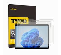 Adeway Proteggi schermo in vetro temperato effetto carta per Surface Pro 11/10/9/8/X (13 pollici, 2024), ideale per scrivere e prendere appunti, protezione affidabile, vestibilità perfetta - 2 pezzi