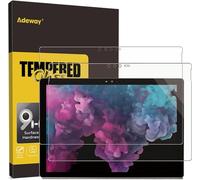 Adeway Surface Pro 6 UAG Case/Surface Pro (5th Gen)/Surface Pro 4 Tempered Glass Screen Protector, HD Clear, High Responsive, Scratch Resistant, 12.3" (2-Pack)