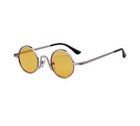 ADEWU Occhiali da sole ovali Occhiali stile vintage da strada con orlo sottile in metallo da uomo donna