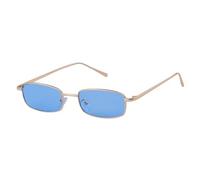 ADEWU Occhiali da Sole Rettangolari Unisex Montatura Metallo Sottile Vintage Piatta Multi Colori
