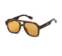 ADEWU Pilot - Occhiali da sole da donna e uomo, stile retrò anni '70, stile vintage, doppia punta, grandi occhiali da sole, Havana-orange