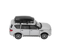 Adfaga 1/32 SUV Modello di Auto Pressofuso in Lega Veicolo Tirare Indietro con Suono e Luce Sei Porte Apribili Design Realistico Caratteristiche per Ragazzi Ragazze Compleanno Rega (Argento)