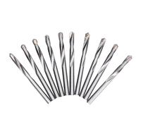 Adfaga 10 punte da trapano elicoidali con codolo cilindrico in acciaio al tungsteno, 6 mm, punte per router CNC per PCB, metallo, legno, plastica, incisione, fresa ad alta precisio