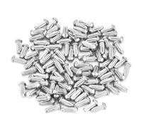 Adfaga 100 pz M2 acciaio inossidabile rivetti a testa tonda con gambo zigrinato assortimento set elementi di fissaggio in metallo solido per artigianato fai da te lavorazione della (Cosa*io)