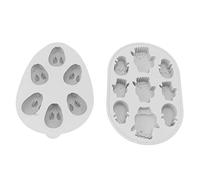 Adfaga 2 pezzi in silicone da forno stampo stampo con coniglietto in stile silicone stampi di cioccolato facili per il dessert di ghiaccio per torte per fornai per case e prelibate