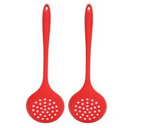 Adfaga 2 pezzi Singola di cucchiaio in silicone set da resistente alla resistente al cibo con foro per cucinare la cottura che serve il ristorante da casa usi