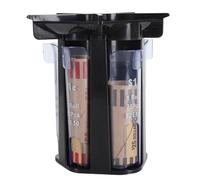 Adfaga 5 in 1 Contatore di monete Organizzatore ABS Materiale Desktop Cambia Porta per ordinamento rapido Accurata Portable Moneta portatile 13x11cm