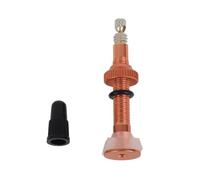 Adfaga Adattatore prolunga tubeless per stelo valvola Presta Lega di alluminio Silicone Resistente leggero Universale Adatto per pneumatici bici da strada Lunghezza 40 mm Peso 6 g (Arancia)