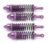 Adfaga Alluminio in lega RC Abbruzzatore Rc Smormer Set ad alta prestazione Olio Shock Assorbitori per Slash 4x4 Huanqi 727 Truccino per ratti di montagna 4 pc Shock posteriori an (Viola)