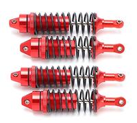 Adfaga Alluminio in lega RC Abbruzzatore Rc Smormer Set ad alta prestazione Olio Shock Assorbitori per Slash 4x4 Huanqi 727 Truccino per ratti di montagna 4 pc Shock posteriori an (Rosso)