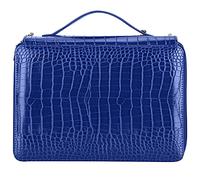 Adfaga Astuccio portapenne con cerniera a 5 strati di grande capacità, organizer per penne, con 252 slot per artisti, studenti, professionisti, pelle PU premium 20,5 x 27,5 x 10 cm (Blu scuro)