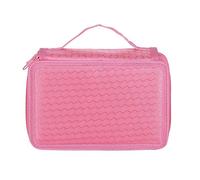 Adfaga Astuccio quadrato a strati 72 fori Schizzo artistico Disegno Astuccio Organizer Astuccio per penne in puro colore con manico Grande capacità di stoccaggio per artisti Stude (Pink)