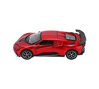 Adfaga Auto da tirare indietro in scala 1:32 con suono e luce Modellino pressofuso in lega di zinco per materiale ABS durevole Suono realistico del motore e luci abbaglianti 160x70 (Rossa)