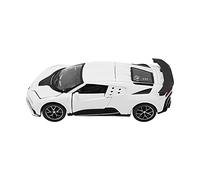 Adfaga Auto da tirare indietro in scala 1:32 con suono e luce Modellino pressofuso in lega di zinco per materiale ABS durevole Suono realistico del motore e luci abbaglianti 160x70 (Bianca)