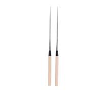 Adfaga Bacchette professionali per sushi in acciaio inossidabile con manico in legno design a punta appuntita per giapponese ristorante uso domestico 1 paio di utensili eleganti