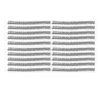 Adfaga Bobine di rilegatura a spirale in plastica 20 pezzi Anelli per notebook resistenti da 19 mm per documenti A4 A5 Spirali per raccoglitori durevoli Forniture per ufficio Rileg (Nera)