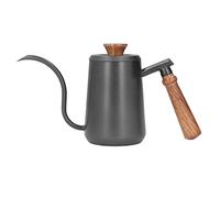 Adfaga Bollitore per versare il caffè con beccuccio a collo di cigno in acciaio inossidabile 304 con manico in legno Controllo di flusso di precisione professionale per baristi dom (350ml)