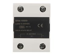 Adfaga BRM 60DD 80DD 100DD Relè a stato solido SSR di controllo 3 32V Custodia in plastica ignifuga ad alta di grado industriale con copertura di sicurezza per sistemi di automaz (BRM-100DD)