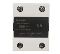 Adfaga BRM 60DD 80DD 100DD Relè a stato solido SSR di controllo 3 32V Custodia in plastica ignifuga ad alta di grado industriale con copertura di sicurezza per sistemi di automaz (BRM-80DD)