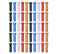 Adfaga Cavo del freno per biciclette Freno 50pcs Testa del cavo del freno resistente all'impatto in alluminio per le linee del freno per bici Fit 5 Assortimento a colori