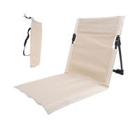 Adfaga Chaise longue pieghevole Poltrona reclinabile da esterno pieghevole portatile ultraleggera con tessuto Oxford per il relax nel patio del giardino da campeggio sulla spiaggia (Beige)