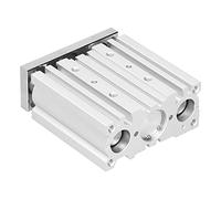 Adfaga Cilindro pneumatico guidato a 3 aste con cuscinetto a scorrimento a doppio effetto Componente pneumatico Alesaggio 25 mm Corsa 50 mm Lega di alluminio per robotica di automa
