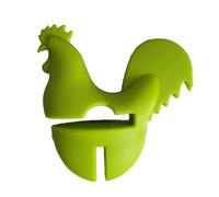 Adfaga Clip per pentola in silicone per gallo Porta utensili da Design carino di pollo per cucinare Cottura al forno Organizzare pentole Padelle Spatole nella di casa (Verde)