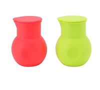 Adfaga Confezione da 2 contenitori per sciogliere il burro in silicone, adatti al microonde, con coperchio e beccuccio, per cuocere al forno, preparare caramelle, accessori essenzi