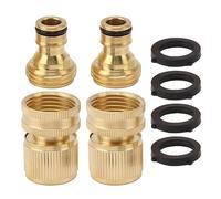 Adfaga Connettore rapido per Tubo in Ottone Adattatore per Raccordo per Tubo dell'Acqua da Giardino per carichi Pesanti da 3/4 Pollici con sgancio rapido per la Riparazione Kit mas