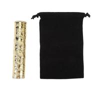 Adfaga Contenitore in tubo di metallo Cilindro di stoccaggio sigillato Modello in rilievo Accessori da viaggio per campeggio all'aperto Organizzatore portatile durevole in lega di (Oro)