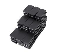 Adfaga Contenitori di latta con parte superiore scorrevole 60 pezzi Piccole scatole di immagazzinaggio rettangolari nere per balsamo per le labbra Gioielli Artigianato Caramelle Me