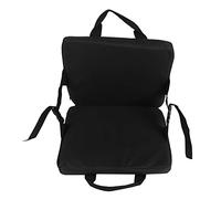 Adfaga Cuscino per Sedia Pieghevole in Tessuto Oxford, Portatile, Comodo, Leggero, Regolabile, con Fibbie Regolabili per attività all'aperto, Campeggio, Picnic in Spiaggia, Nero