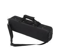 Adfaga Custodia di flauto leggero per 16 fori flauto, borsa per il trasporto con spalla regolabile, borsetta del messaggero portatile, nero