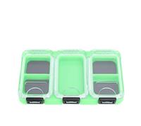 Adfaga Custodia organizer per contenitore per esche artificiali in plastica per piccola scatola per attrezzatura da pesca con scomparti multipli per accessori per la pesca d'acqua (Verde)