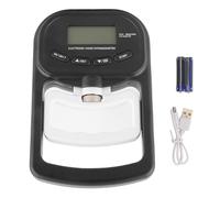 Adfaga Dinamometro digitale manuale per allenamento della forza della presa, display LCD ad alta precisione, 396 libbre, tester elettronico per la presa della mano, per atleti, pal (Nera)