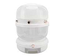 Adfaga Dispenser di riso rotante a 6 griglie Contenitore per alimenti secchi sigillato a doppio strato da 9 kg con pulsante per l'organizzazione Materiale PP (Bianca)