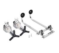 Adfaga Dispenser Premium per birra, liquore al vino, 2 bottiglie, per montaggio a parete, con versatori regolabili, per uso commerciale, in lega di alluminio argentata, ABS, capaci