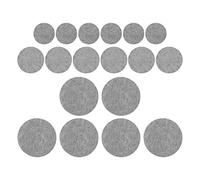 Adfaga Divisori per piatti in feltro Protezioni per piatti lavabili riutilizzabili tagliabili per riporre i piatti 24 pezzi Tessuto in feltro grigio Taglia grande, media e piccola