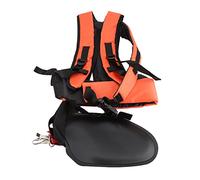 Adfaga Doppia Tracolla Professionale Imbracatura Universale in Nylon Resistente Cintura di Supporto Regolabile per decespugliatore Trimmer Motosega Arancione